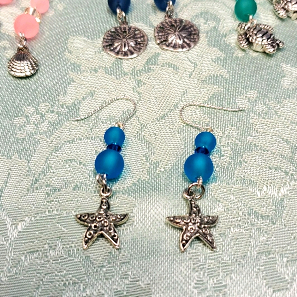 Twisted Sterling Starfish Earrings! - Picture 3 of 4